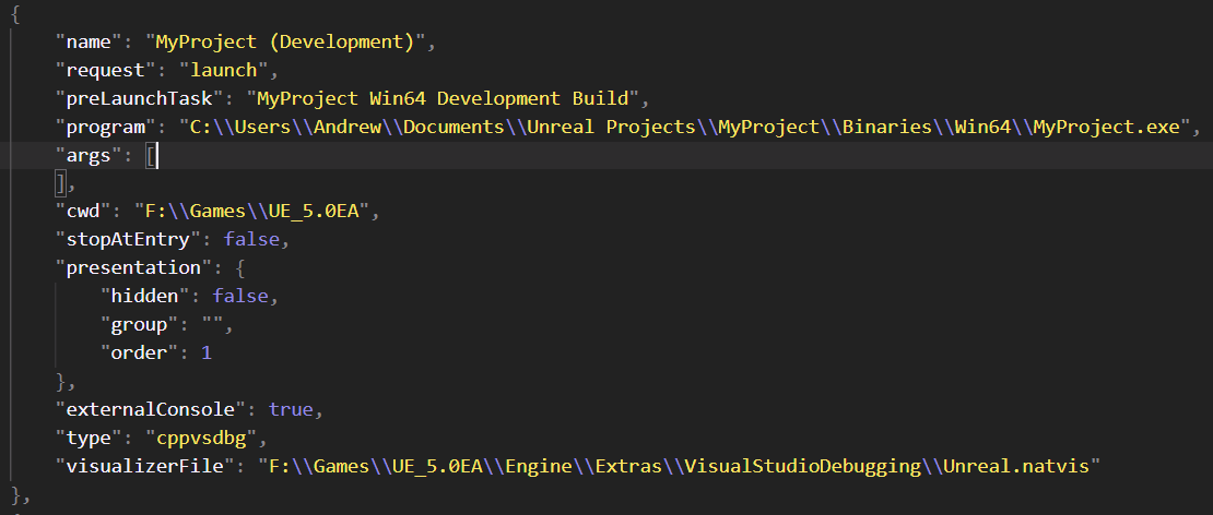Fixed project Exe line